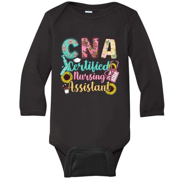 CNA Certified Nursing Assistant Baby Long Sleeve Bodysuit