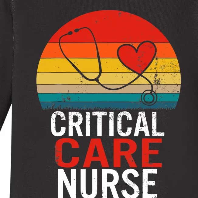 Critical Care Nurse ICU Nurses Week Intensive Care Graduate Baby Long Sleeve Bodysuit