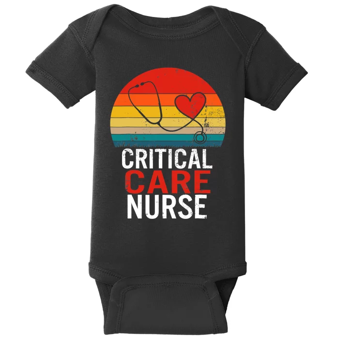 Critical Care Nurse ICU Nurses Week Intensive Care Graduate Baby Bodysuit