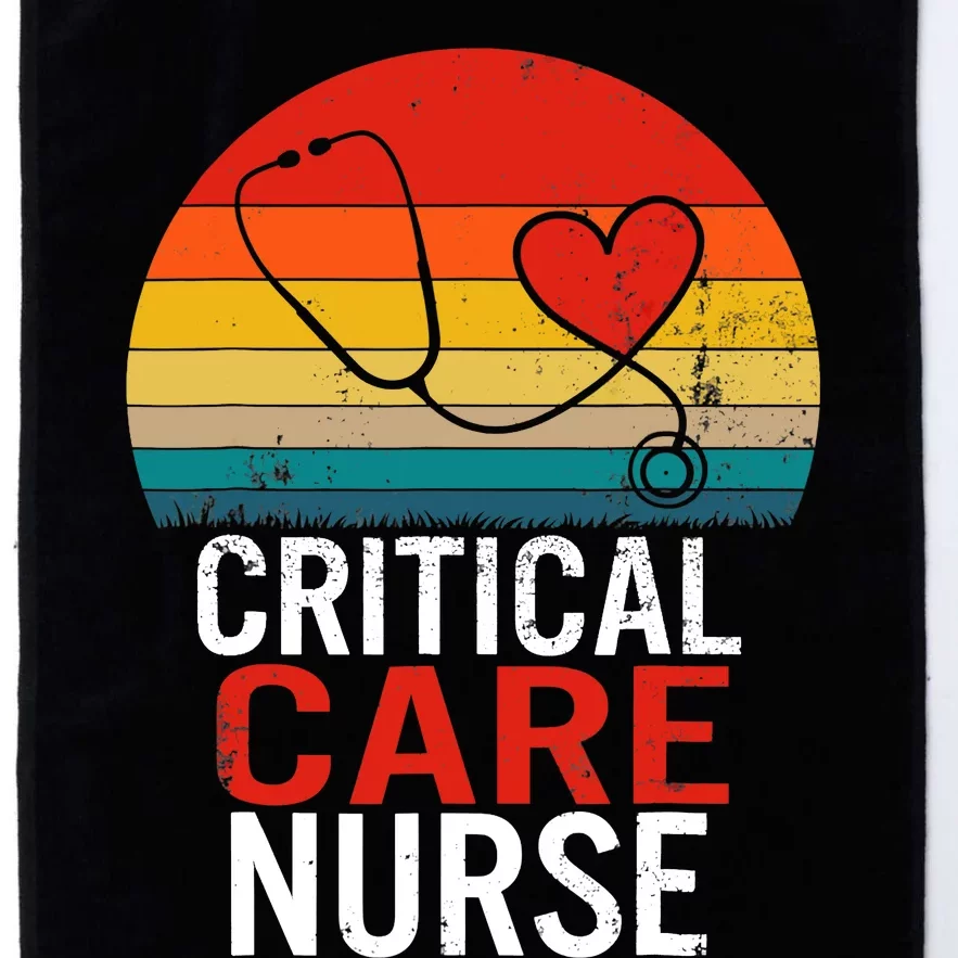 Critical Care Nurse ICU Nurses Week Intensive Care Graduate Platinum Collection Golf Towel