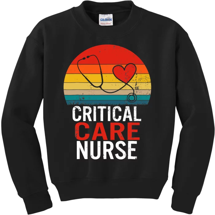 Critical Care Nurse ICU Nurses Week Intensive Care Graduate Kids Sweatshirt