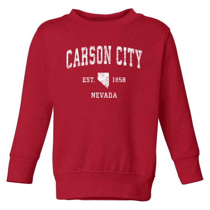 Carson City Nevada Nv Vintage Athletic Sports Toddler Sweatshirt