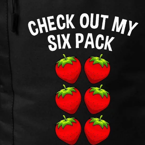 Cute Check Out My Six Pack Art Strawberry Lover Daily Commute Backpack