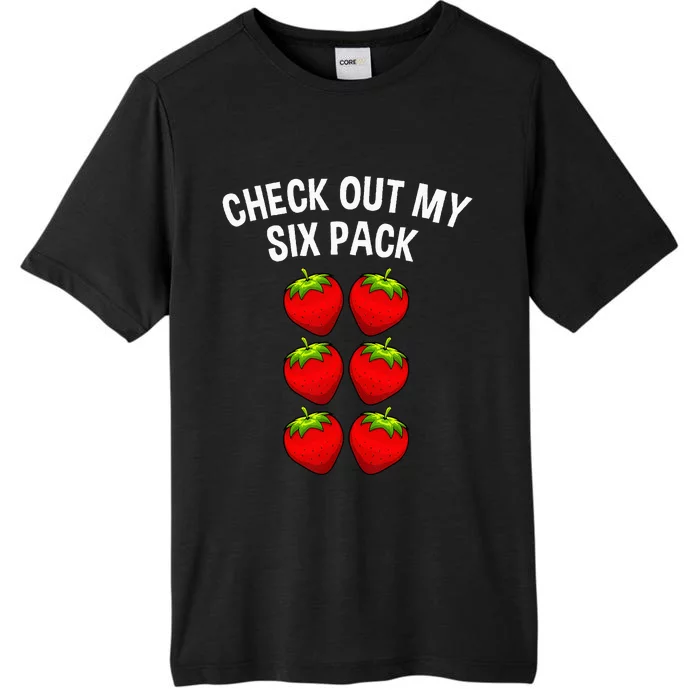 Cute Check Out My Six Pack Art Strawberry Lover ChromaSoft Performance T-Shirt