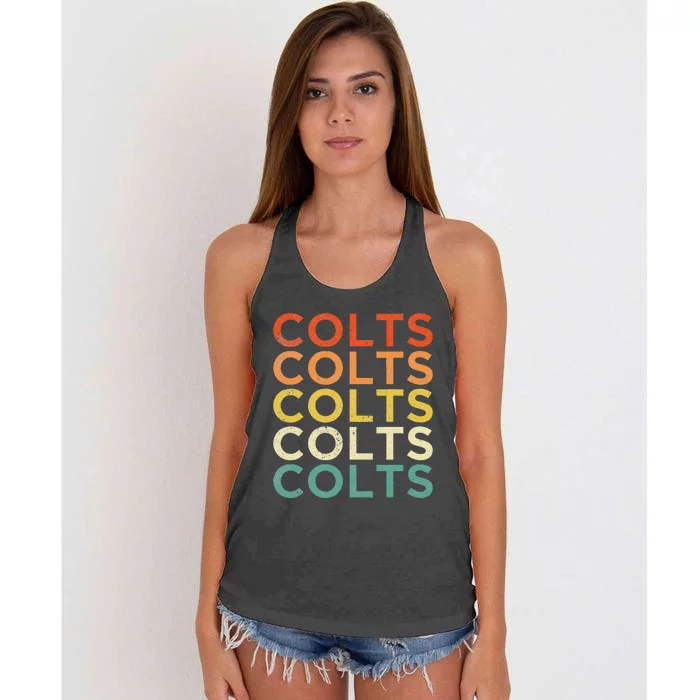 Colts Women's Knotted Racerback Tank