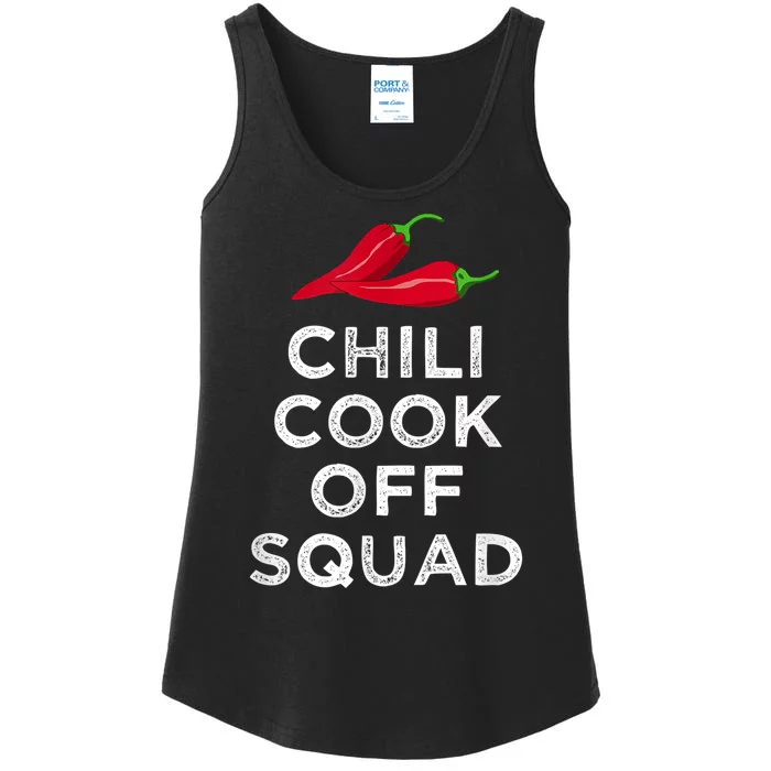 Chili Cook Off Squad Chili Contest Matching Team Ladies Essential Tank