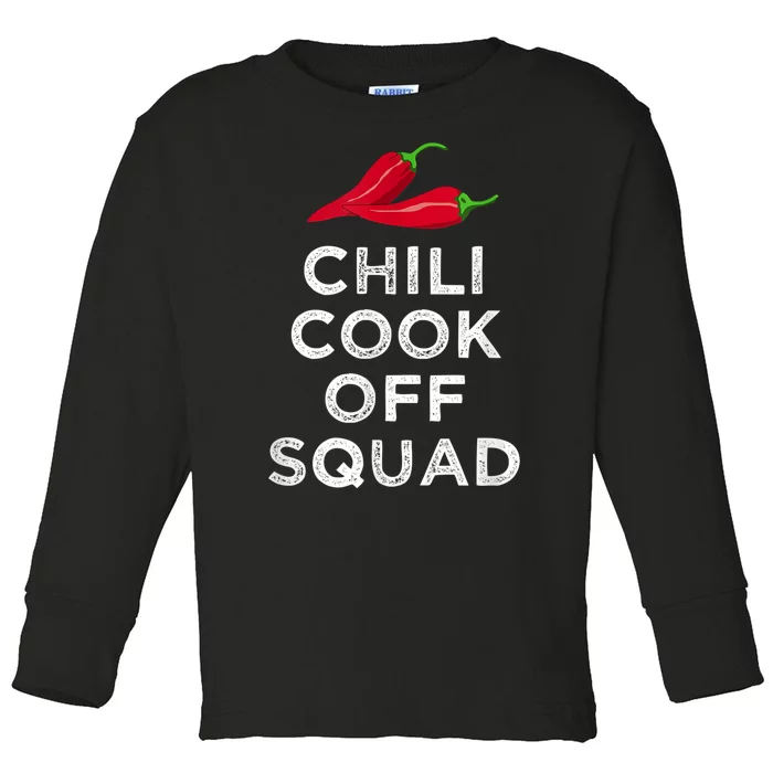 Chili Cook Off Squad Chili Contest Matching Team Toddler Long Sleeve Shirt