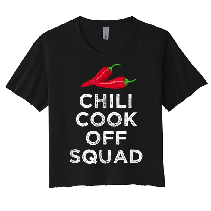 Chili Cook Off Squad Chili Contest Matching Team Women's Crop Top Tee