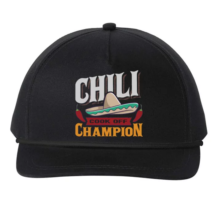 Chili Cook Off Champion Cooking Competition Team Award Snapback Five-Panel Rope Hat