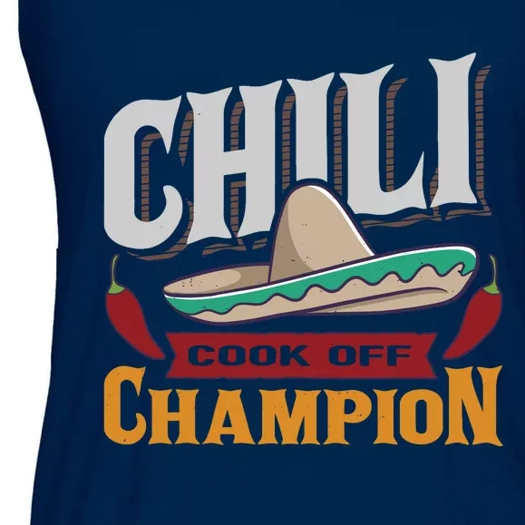 Chili Cook Off Champion Cooking Competition Team Award Ladies Essential Flowy Tank