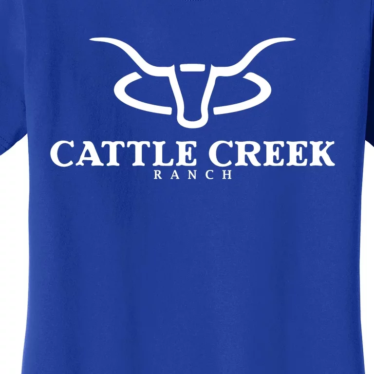 Cattle Creek Original White Logo Women's T-Shirt