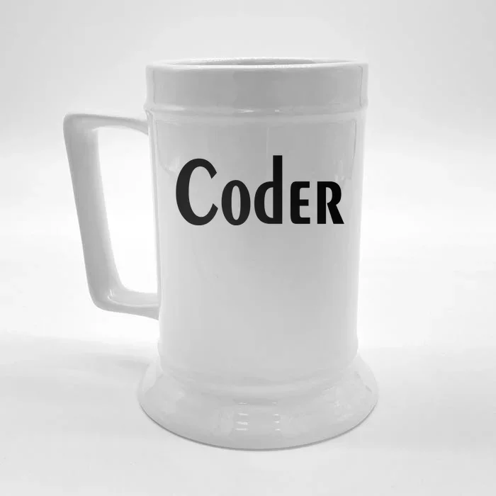 Coder Front & Back Beer Stein