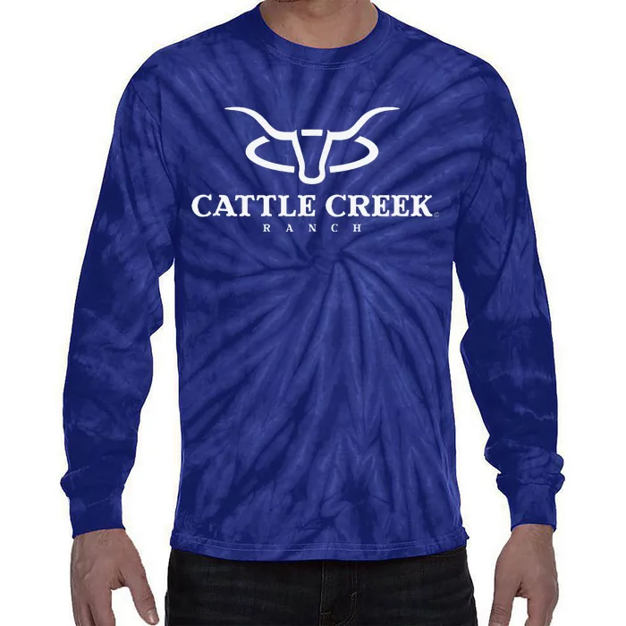 Cattle Creek Original White Logo Tie-Dye Long Sleeve Shirt