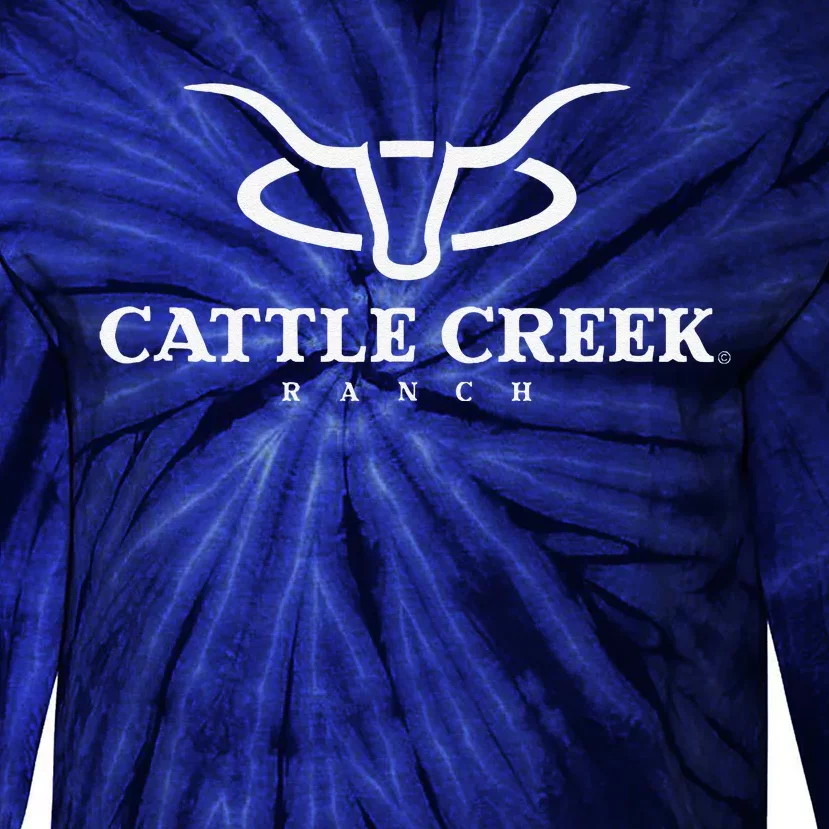 Cattle Creek Original White Logo Tie-Dye Long Sleeve Shirt