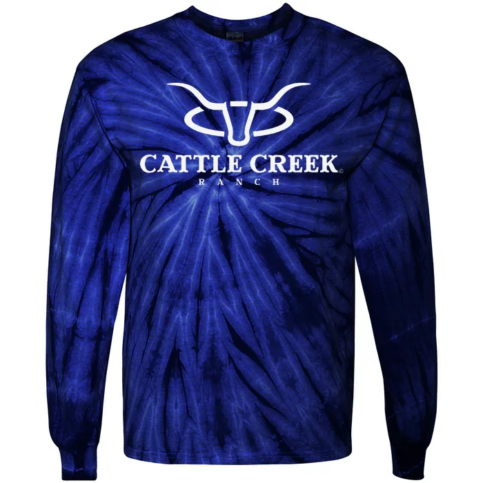 Cattle Creek Original White Logo Tie-Dye Long Sleeve Shirt