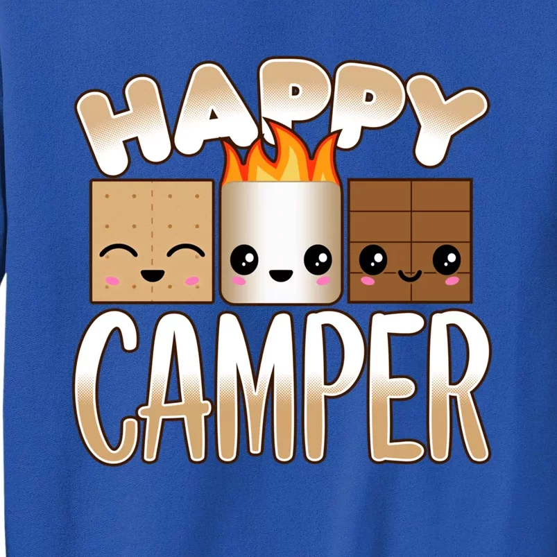 Campfire Camping Outdoor Friends Smores Happy Camper Cool Gift Tall Sweatshirt