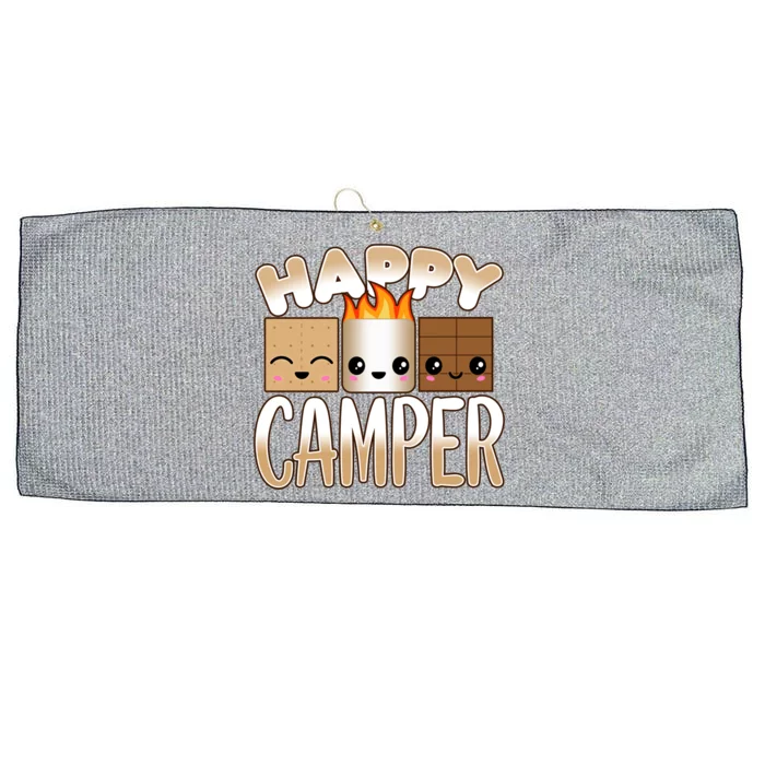 Campfire Camping Outdoor Friends Smores Happy Camper Cool Gift Large Microfiber Waffle Golf Towel