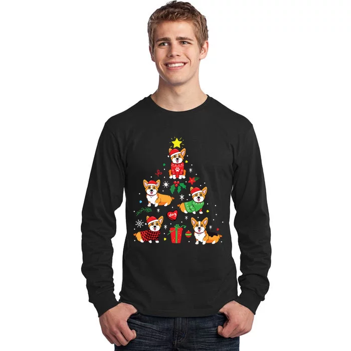 Corgi Christmas Ornament Tree Decor Funny Dog Gift Tall Long Sleeve T-Shirt