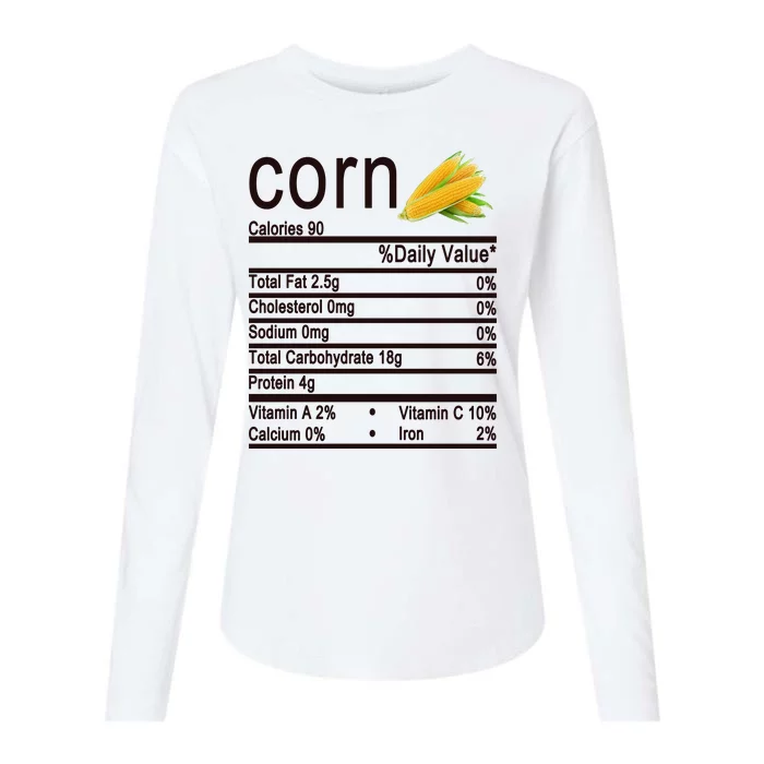 Corn Womens Cotton Relaxed Long Sleeve T-Shirt