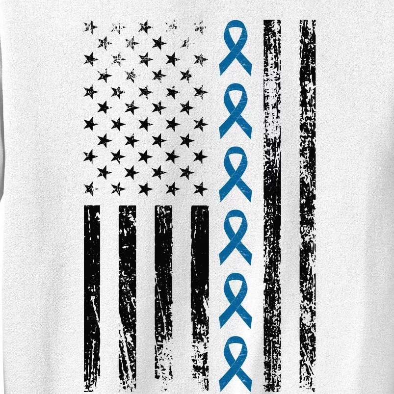 Colon Cancer Ribbon FLag Sweatshirt