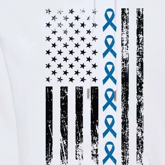 Colon Cancer Ribbon FLag Premium Hoodie