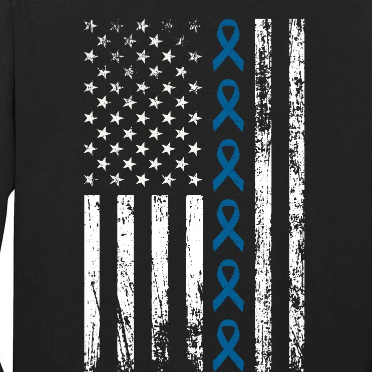 Colon Cancer Ribbon Tall Long Sleeve T-Shirt