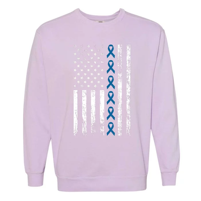 Colon Cancer Ribbon Garment-Dyed Sweatshirt