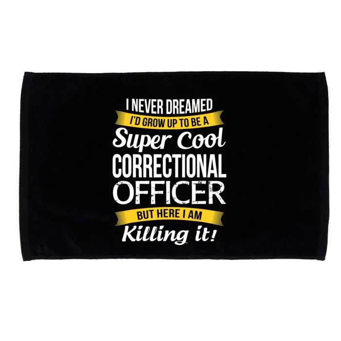 Cool Correctional Officer Funny Gift Microfiber Hand Towel