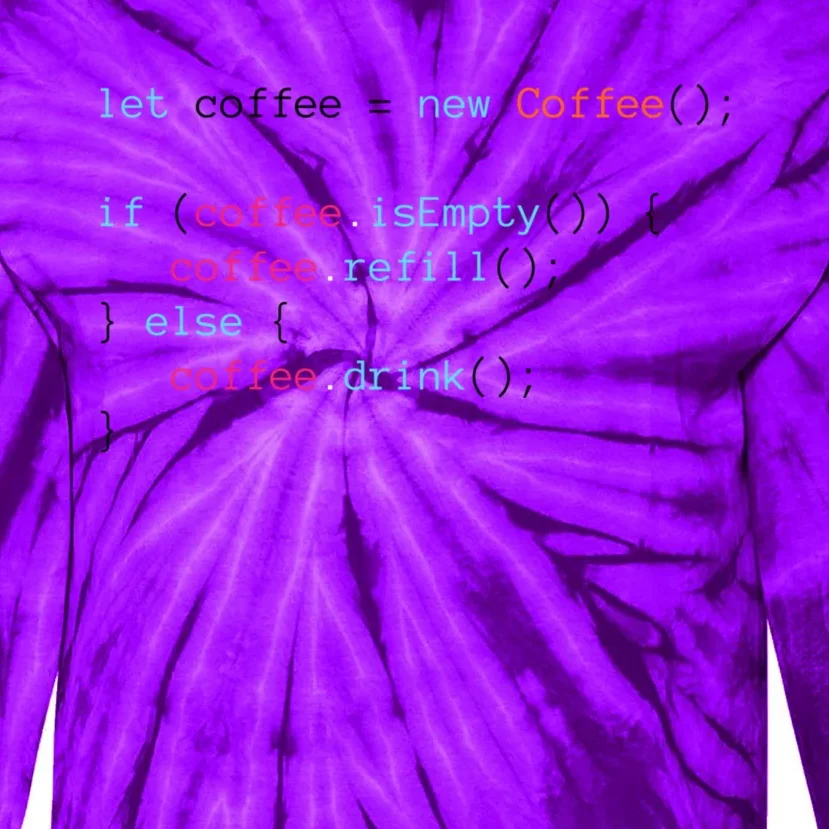 Coffee Tie-Dye Long Sleeve Shirt