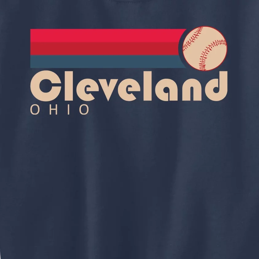 Cool Cleveland Ohio Baseball Kids Sweatshirt