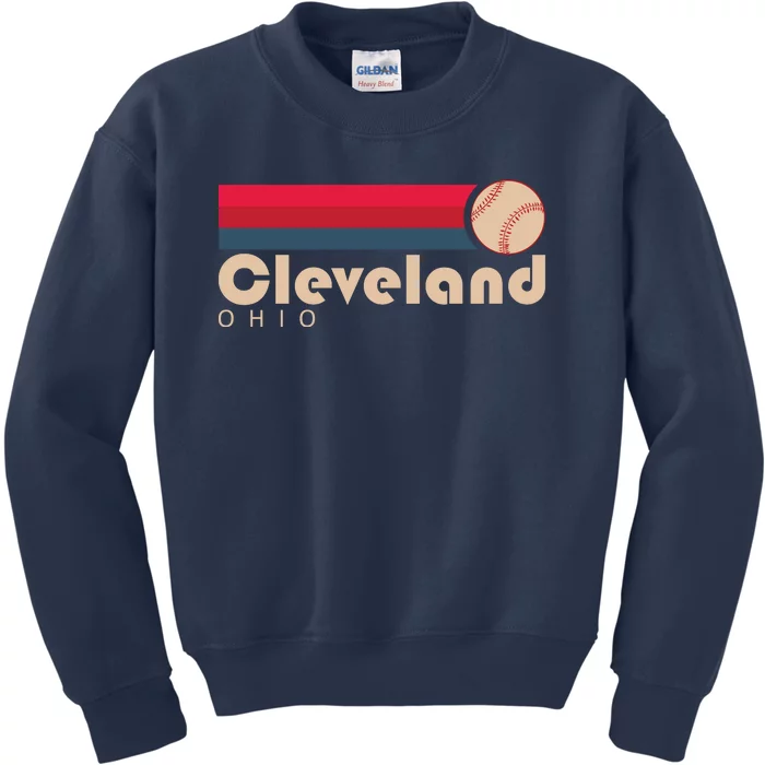 Cool Cleveland Ohio Baseball Kids Sweatshirt