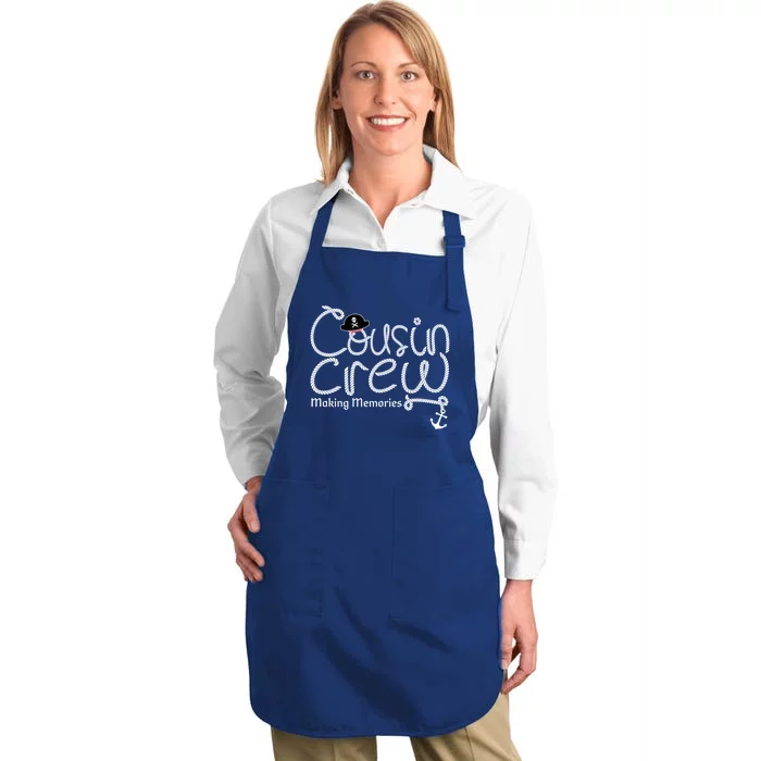 Cousin Crew Of Vacation Beach Cruise Gift Full-Length Apron With Pocket