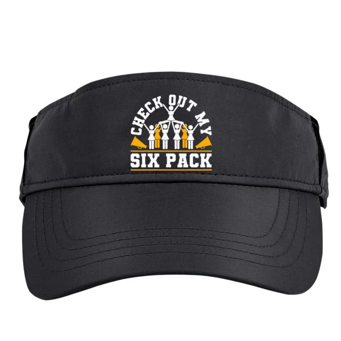 Cheerleading Check Out My Six Pack Adult Drive Performance Visor