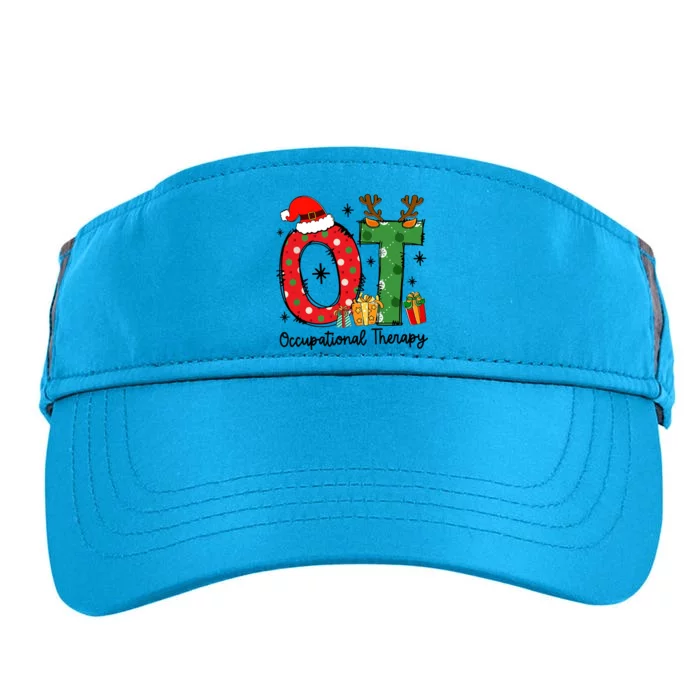 Cute Christmas Ot Occupational Therapy Therapist Merry Ot Xmas Gift Adult Drive Performance Visor