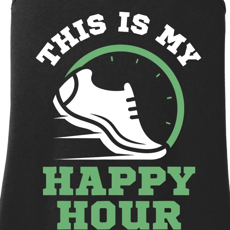 Cross Country Or Run Or This Is My Happy Hour Running Ladies Essential Tank