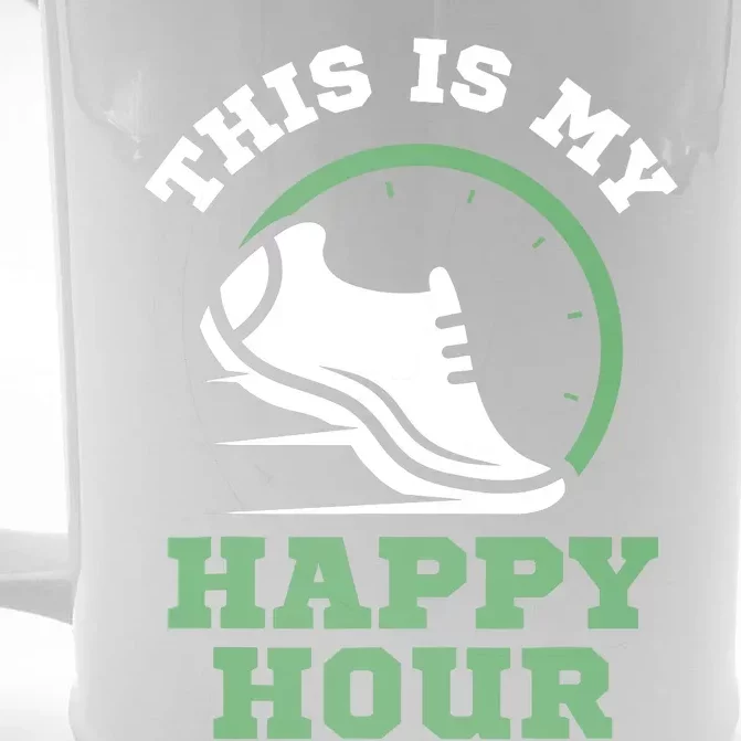 Cross Country Or Run Or This Is My Happy Hour Running Front & Back Beer Stein