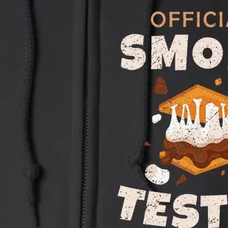 Camping Crew Official Smore Tester Marshmallows S'mores Full Zip Hoodie