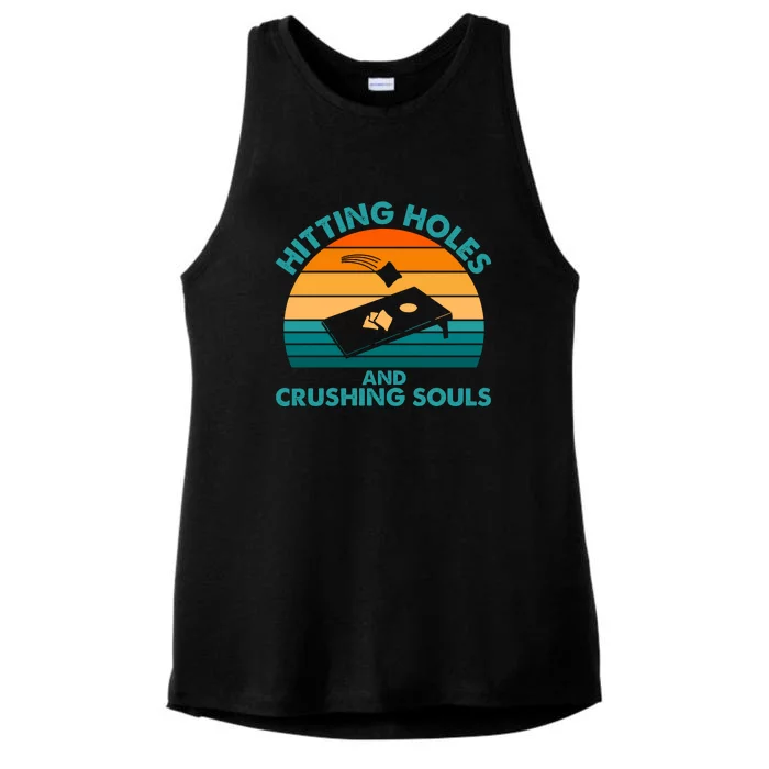 Cornhole Ladies Tri-Blend Wicking Tank