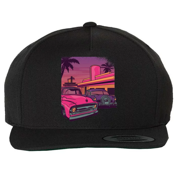 Classic Cruise Old School Retro Vintage Car Wool Snapback Cap