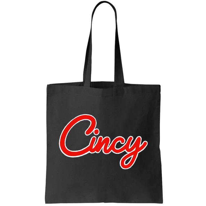 Cincy Cincinnati Ohio Retro Style Vintage Tote Bag