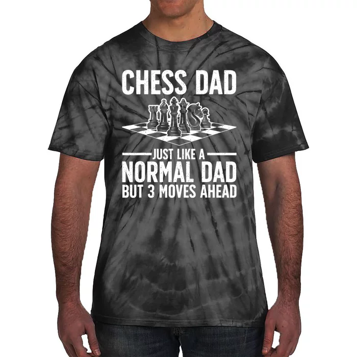 Cool Chess Player Art For Men Dad Knight Chess Lovers Pieces Tie-Dye T-Shirt