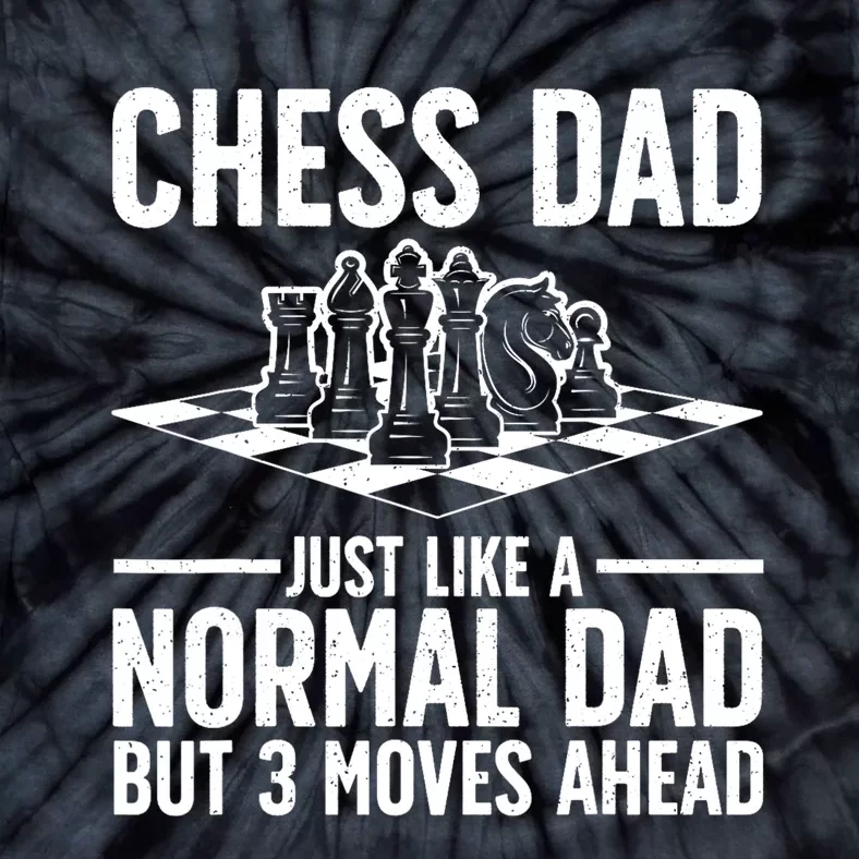 Cool Chess Player Art For Men Dad Knight Chess Lovers Pieces Tie-Dye T-Shirt