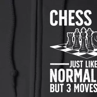 Cool Chess Player Art For Men Dad Knight Chess Lovers Pieces Full Zip Hoodie