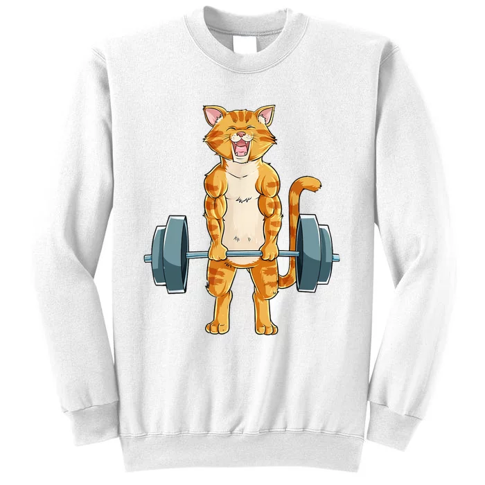 Cute Cat Powerlifting Weightlifting Deadlifting Gym Lover Sweatshirt