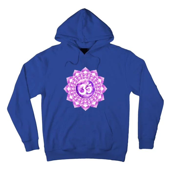 Crown Chakra Purple Om Reiki Spiritual Yoga Lotus Dala Cool Gift Tall Hoodie