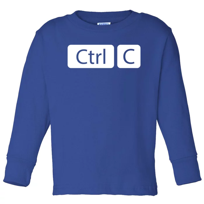 Control Copy Paste Ctrl+c Gift Toddler Long Sleeve Shirt