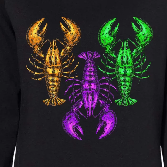 Carnival Costume Party Parade Crawfish Lover Gift Mardi Gras Womens California Wash Sweatshirt