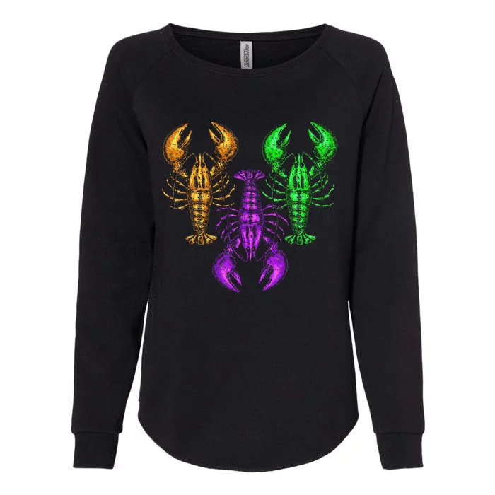 Carnival Costume Party Parade Crawfish Lover Gift Mardi Gras Womens California Wash Sweatshirt