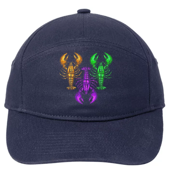 Carnival Costume Party Parade Crawfish Lover Gift Mardi Gras 7-Panel Snapback Hat