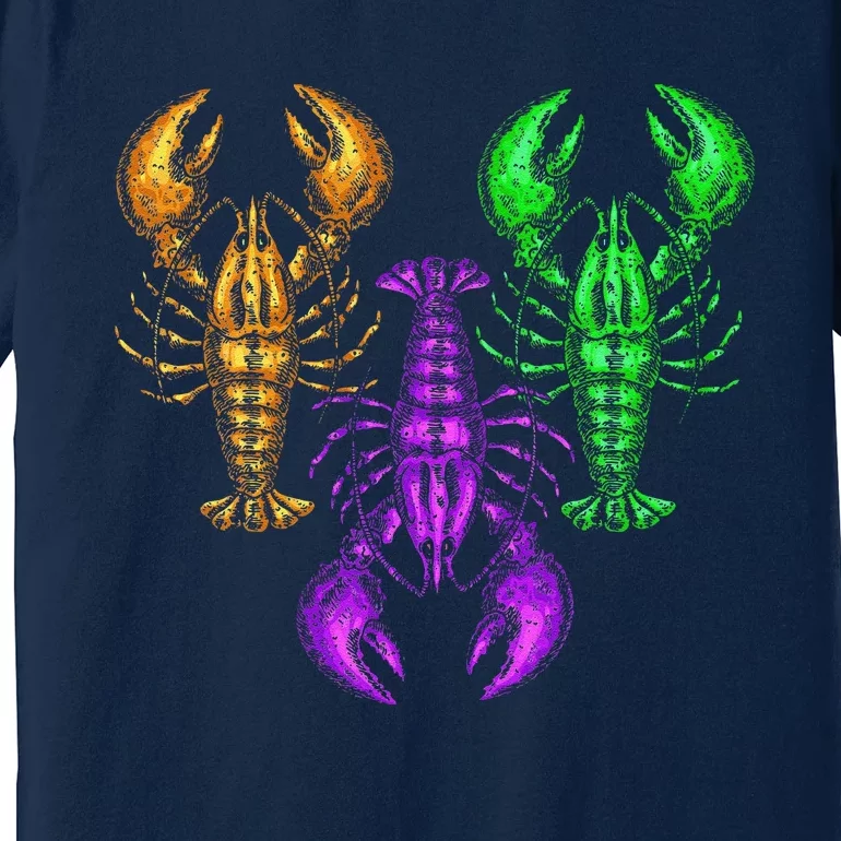 Carnival Costume Party Parade Crawfish Lover Gift Mardi Gras Premium T-Shirt